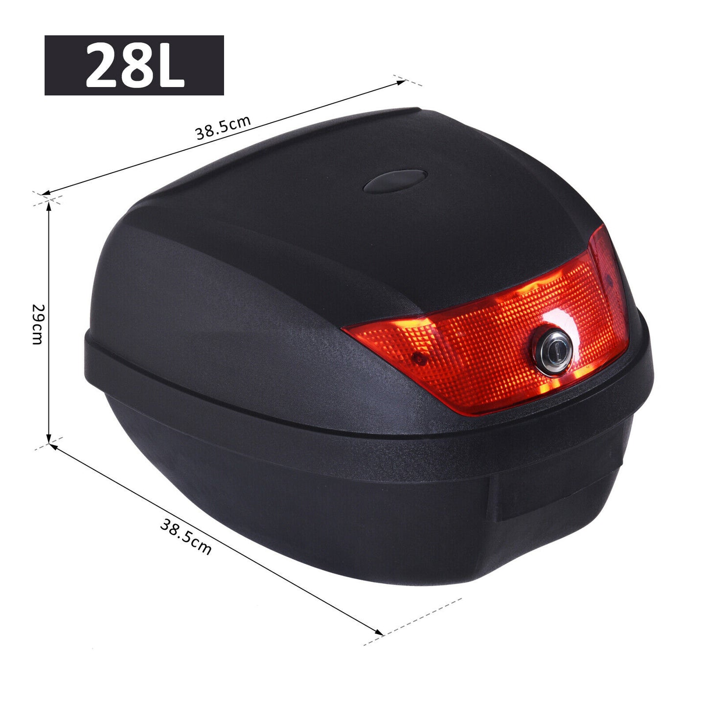 Motorcycle Topbox 28L Top Box Strong PP Material Tail Box-Bike Luggage