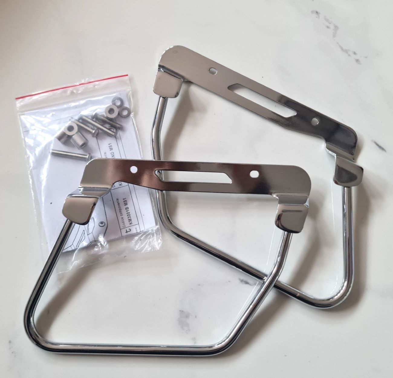 Saddlebags Support Kit for Suzuki VZ1600 and Kawasaki VN1500 MS (Mean Streak) Motorcycles Mapam Italy