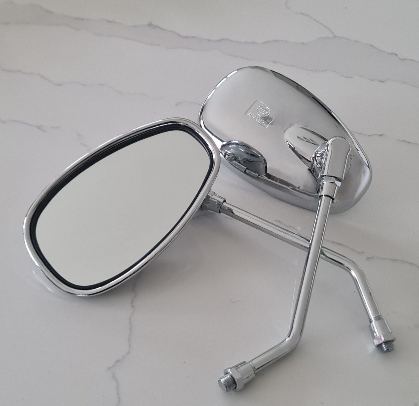 Universal Motorcycle Mirror Set 10mm (Pair) Chrome Mirrors-Classic Cars, Mopeds, Scooters