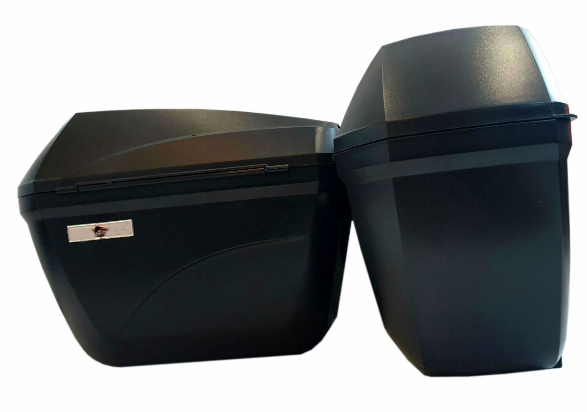 Motorcycle Hard Case Side Panniers LED light Quick Release Universal-Motorbike-2X 28L