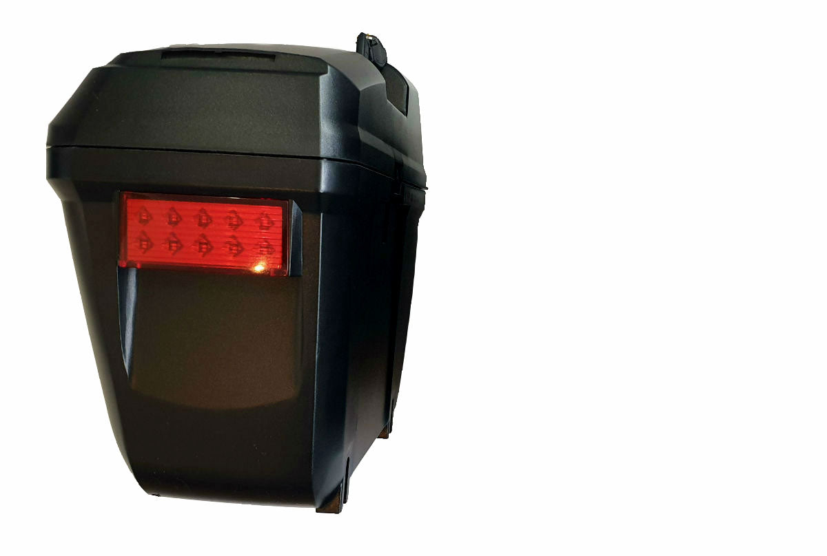 Motorcycle Hard Case Side Panniers LED light Quick Release Universal-Motorbike-2X 28L