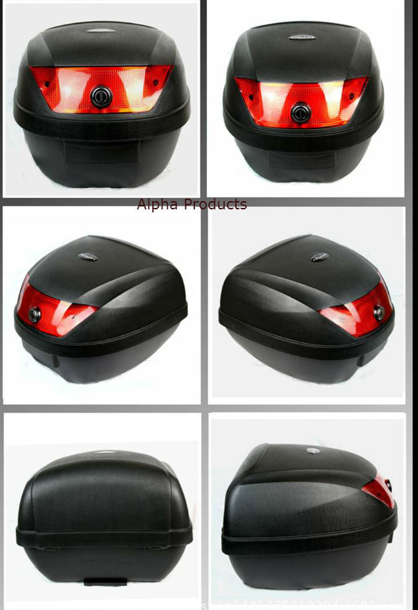 Motorcycle Topbox 28L Top Box Strong PP Material Tail Box-Bike Luggage