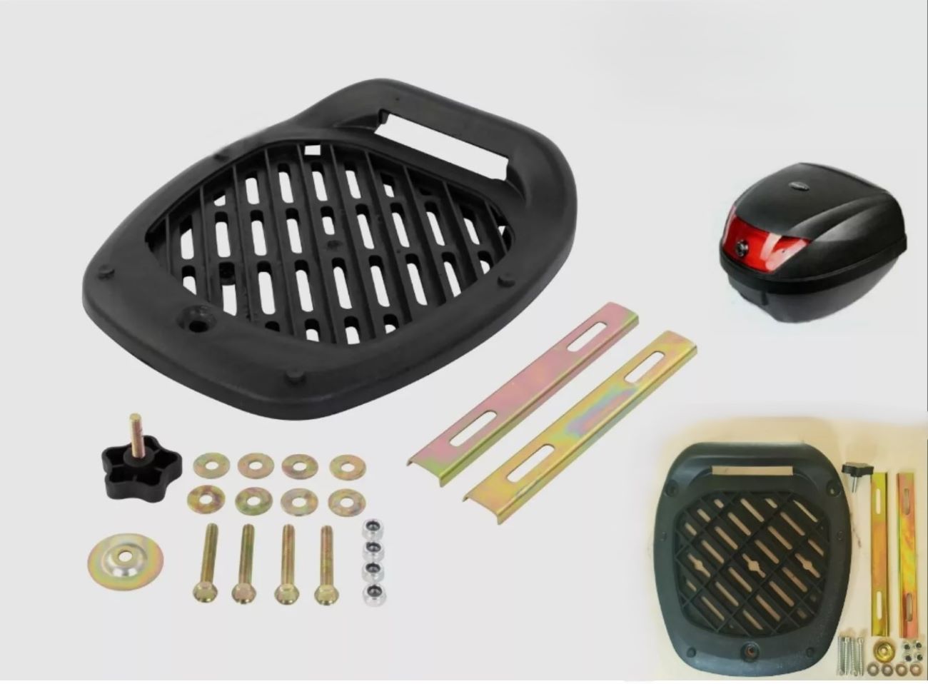 Universal Motorcycle Topbox Mounting Kit, Mounting Plate and Fitting Kit fits our box:0807