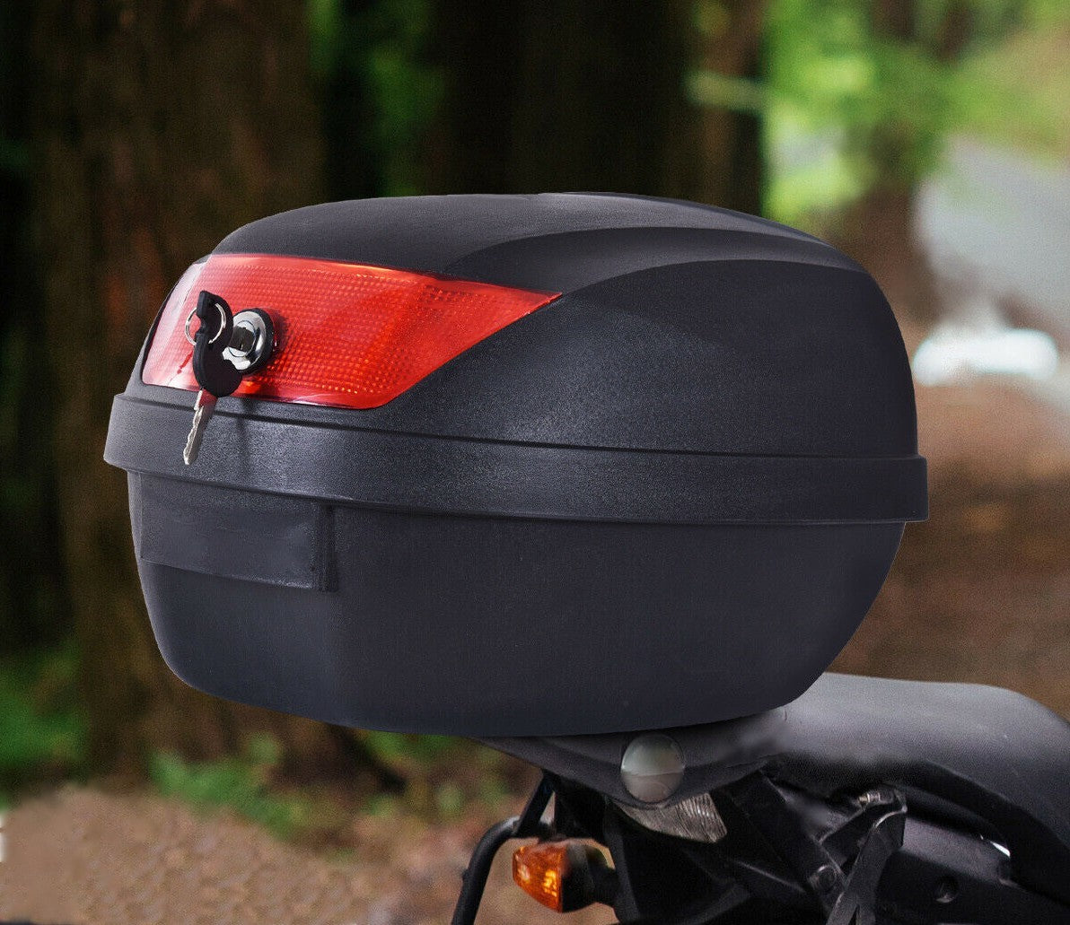 Motorcycle Topbox 28L Top Box Strong PP Material Tail Box-Bike Luggage