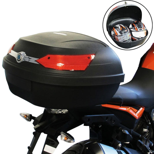 Universal Two Helmet Quick Release TopBox-Motorcycle-Bike Luggage-Trikes 52L