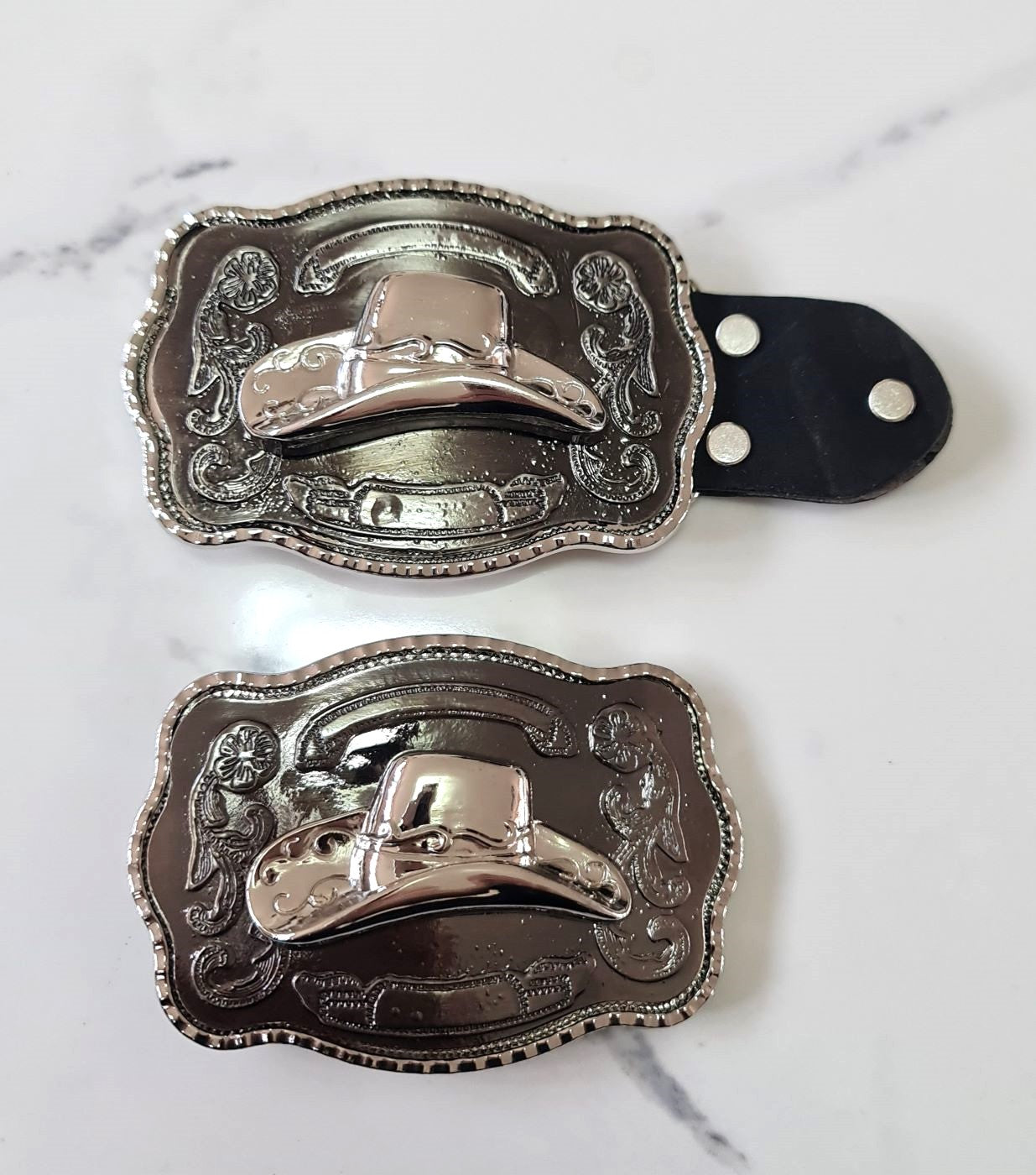 Silver Hat Western Belt and Buckle Rodeo Horse Riding Unisex Belt and Buckle