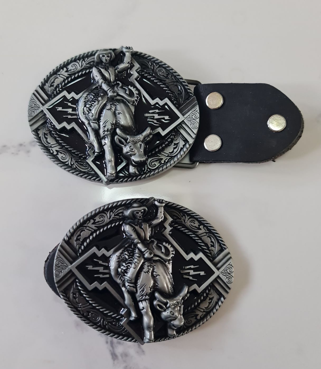 Bull Rider Rodeo Western Belt &amp; Buckle Rodeo Horse Riding Unisex Belt and Buckle