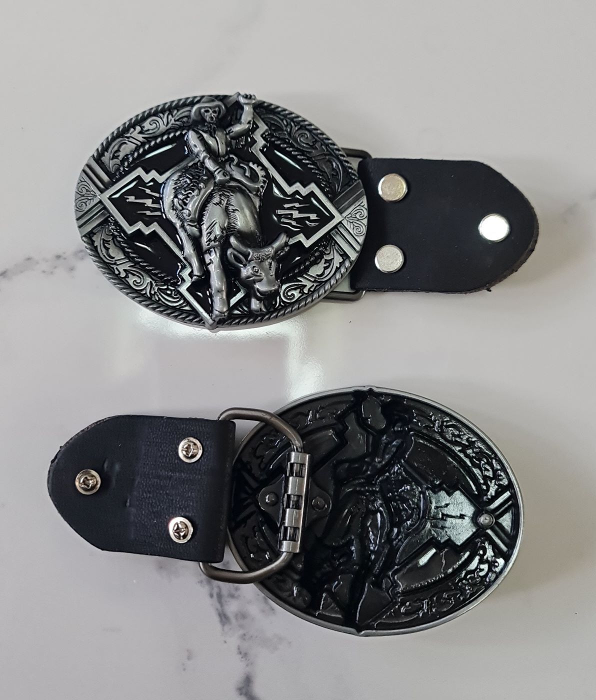 Bull Rider Rodeo Western Belt &amp; Buckle Rodeo Horse Riding Unisex Belt and Buckle