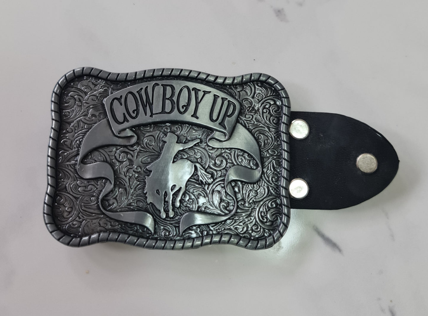 Cowboy Up Western Belt & Buckle Cowboy Rodeo Horse Rider Unisex Belt and Buckle