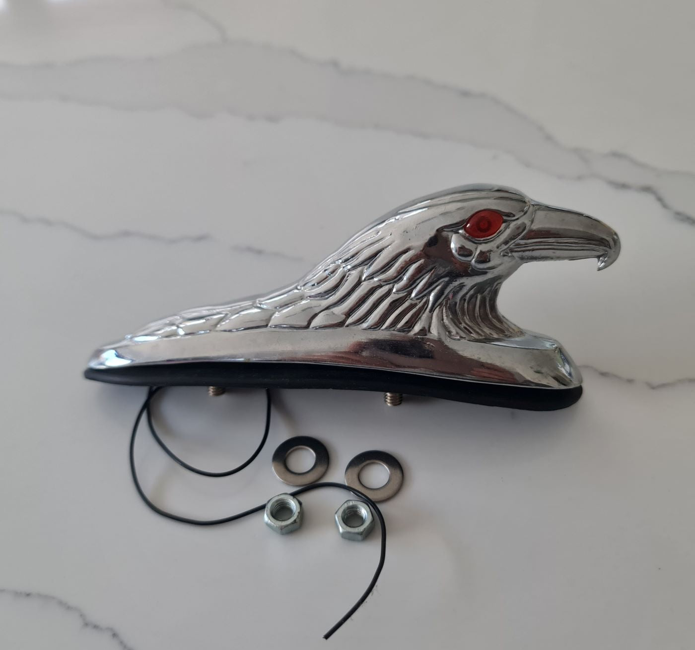 Alpha Eagle Head Fender Ornament with Light-Motorcycle, Custom-Bikes-Trikes