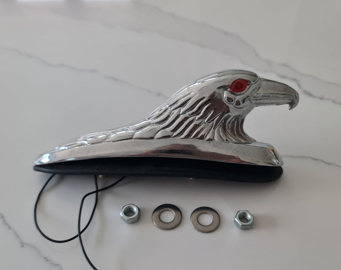 Alpha Eagle Head Fender Ornament with Light-Motorcycle, Custom-Bikes-Trikes