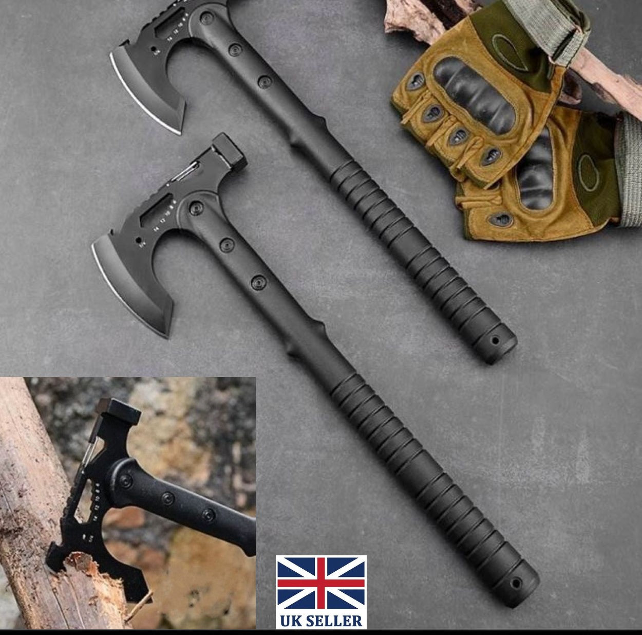 Multi Functional Survival Hammer Axe for Camping, Fishing, Outdoors