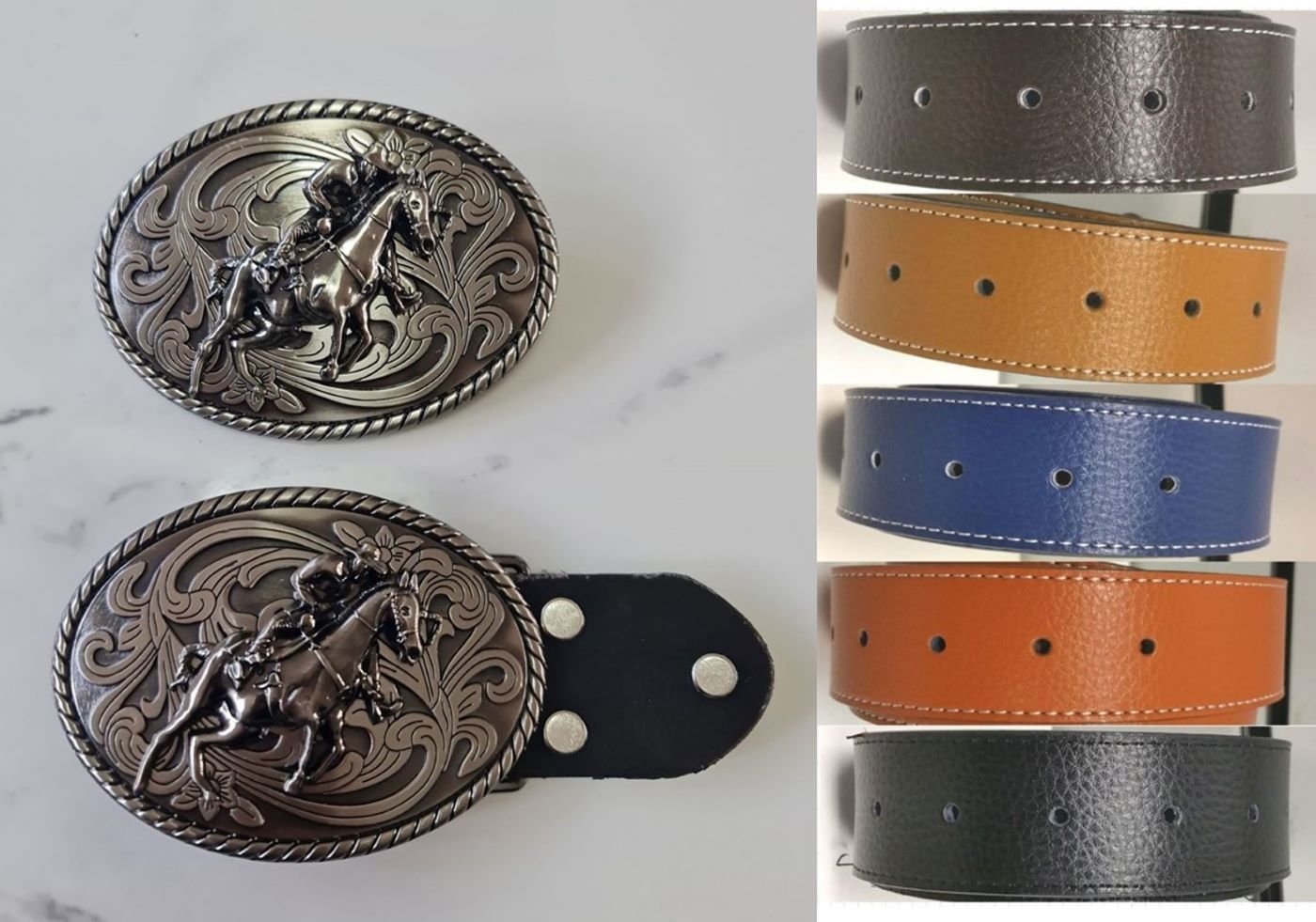 Horse Rider Rodeo Western Belt &amp; Buckle Rodeo Horse Riding Unisex Belt &amp; Buckle