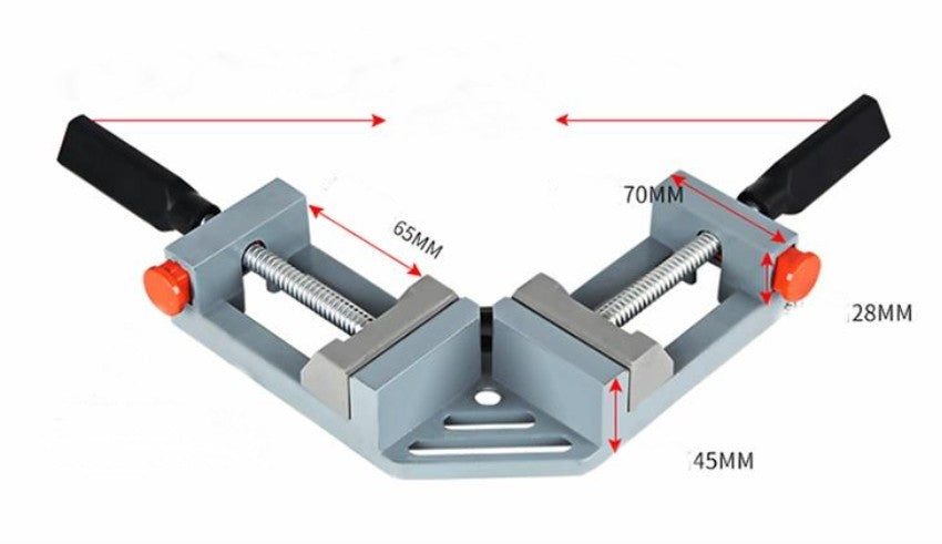 Twin Handle 90° Right Angle Corner Clamp Quick Release Mitre Vice DIY Wood-300mm