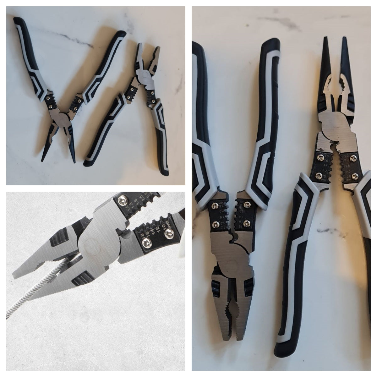 Multifunctional Diagonal Plier X 1, Needle Nose Pliers Electrician Wire Cutters Tool X 1 (2Pcs)