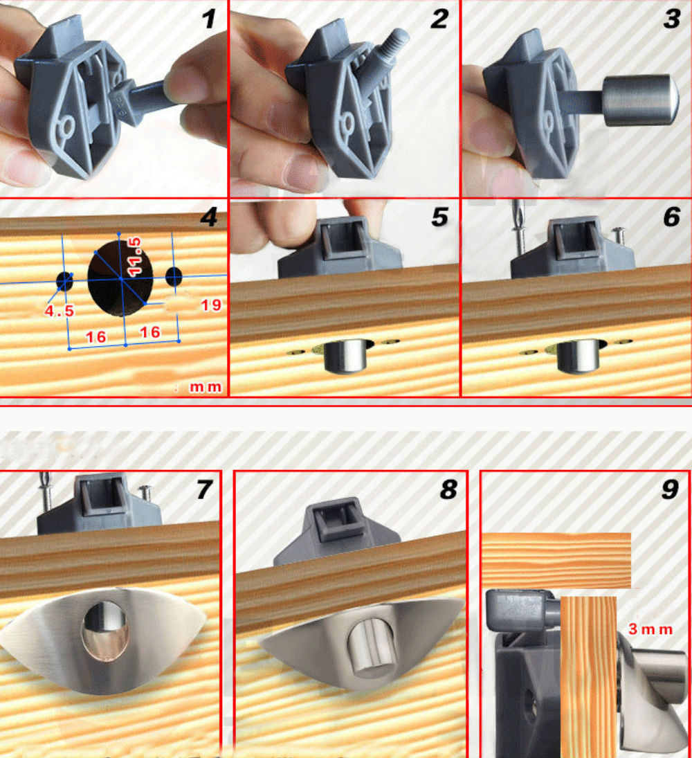 10 X Push Button Catch Lock Cupboard Door Cabinet Latch Knob Boat, Caravan, Camper