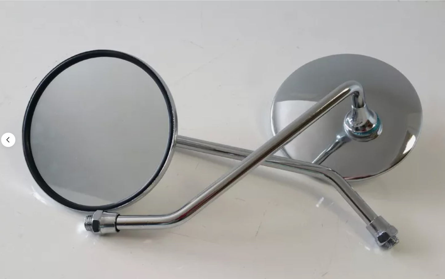 Universal Motorcycle Mirror Set 10mm (Pair) Chrome Mirrors-Classic Cars, Mopeds, Scooters