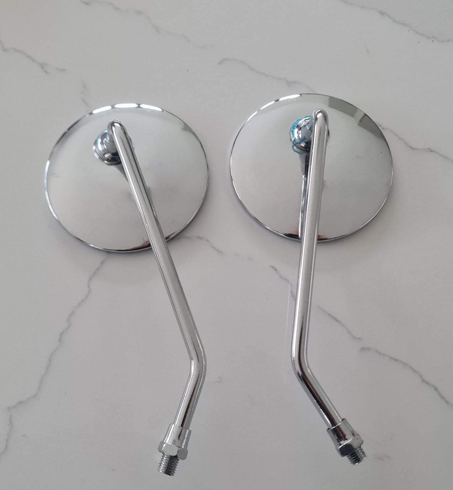 Universal Motorcycle Mirror Set 10mm (Pair) Chrome Mirrors-Classic Cars, Mopeds, Scooters