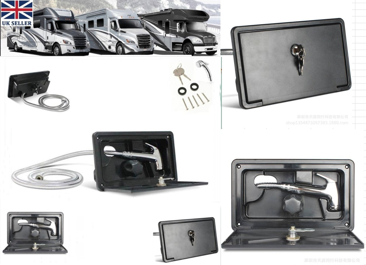 RV External Shower Kit For Caravan Camper Van, RV External Shower Kit Motorhome